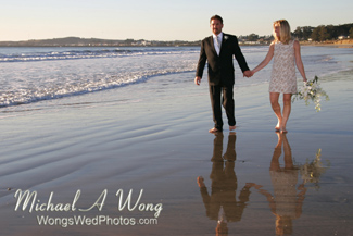 California Beach Wedding Couple