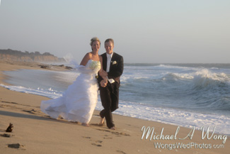 California Beach Wedding Couple