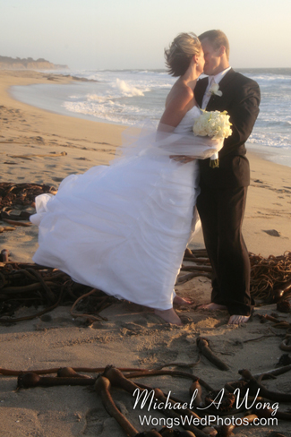 California Beach Wedding Couple