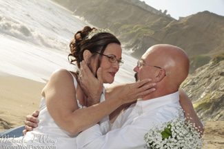 California Beach Wedding Couple